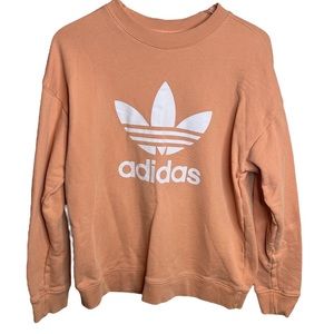 Peach/ Pink Adidas Logo Crewneck Sweater